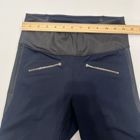ADAY Throw And Roll Navy Blue And Black Leggings Size Small - Picture 6 of 11